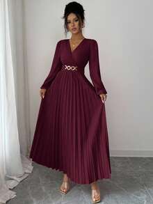 Elenzga 优雅百褶连衣裙，适合返校、生日、婚礼