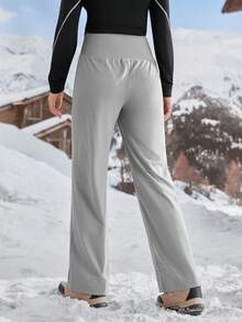 In My Nature 女式宽松休闲户外运动裤，带口袋，秋冬 - 灰色 - 查看 8