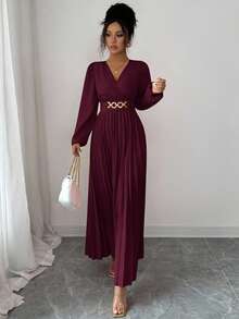 Elenzga 优雅百褶连衣裙，适合返校、生日、婚礼