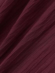 CosyJoli 大码女装春夏新款商务休闲沙滩情人节时尚通勤优雅阔腿裤，带口袋。沙滩度假薰衣草色大学生情人节邮轮夏季宽松休闲裤，适合女性穿着。 - 酒紅色 - 查看 6