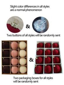 12 个天鹅绒装饰球、植绒树球装饰、防摔塑料灯泡装饰球适合庆祝节日、生日派对、派对、家居装饰、摄影道具。 - 彩色 - 查看 18