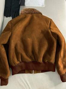 Franclia 新款秋冬毛领保暖内衬复古翻领女式休闲夹克