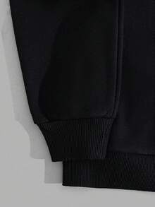 EURMUSE Herren Sweatshirt aus Baumwolle mit Buchstaben Aufdruck, Rundhalsausschnitt, Regular Fit