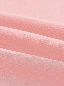 EMERY ROSE 女式纯色高腰休闲/办公室中长裙 - 粉色 - 查看 4