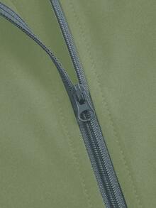 TaskEZ Solid Color Zipper Pocket Fashion Long Sleeve Scrub Uniform Jacket