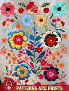 SHEIN Women Floral Print Dropped Shoulder Long Sleeve Loose Fit Hoodie Sweatshirt Pullover Fall