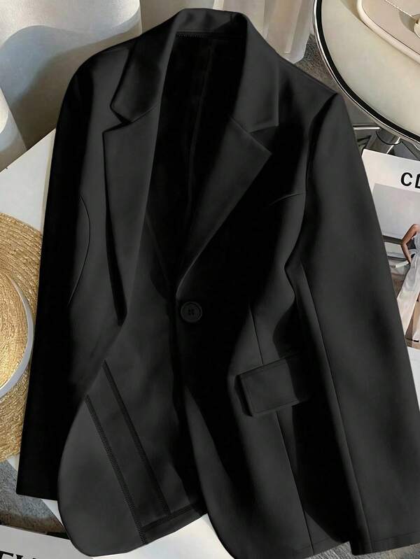 EMERY ROSE Plus Size Women Loose Casual Long Sleeve Jacket