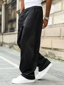 Manfinity Hypemode Herren einfarbige Lässig Thermohose, warm und bequem