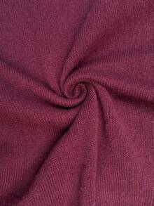 SHEIN Unity 2pcs Ombre Bowknot Strap Casual Basic Knit Set, Autumn/Winter - Burgundy - View 8