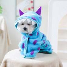 PETSIN 1 Khăn tắm thấm hút dành cho thú cưng, mềm mại và dày dặn, nhanh khô. Áo choàng tắm có mũ hình quái vật màu xanh dương với dây đeo điều chỉnh được, thích hợp cho chó tắm và chải chuốt. - Màu xanh lam - Xem 12