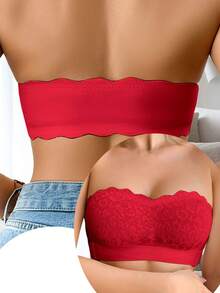 SHEIN 1 szt. koronkowa, patchworkowa, bezszwowa koszulka na ramiączkach dla kobiet