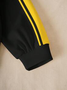 BATMAN X SHEIN 男童休闲字母蝙蝠图案卫衣，秋季款 - 白色 - 查看 7