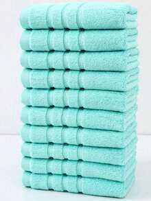 SHEIN 1/10pcs Thick, Absorbent, And Lint-Free Hand/Face Towels, 500GSM, Ideal For Bathroom Use, Adults, Salons, Hotels, Gyms, Spas Home Bathroom Decor Fall Decor Back To School Dish Cloths Kitchen Towel