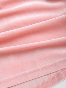 Sweetra Váy bó sát vai xếp nếp nhung màu hồng cánh sen mới dành cho nữ, gợi cảm và thời trang cho tiệc tùng, sinh nhật, những dịp trang trọng - Hồng - Xem 5