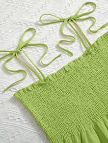 Chiquease 女士时尚性感纯色吊带背心 - 綠色 - 查看 5