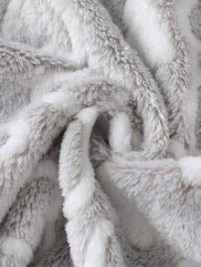 2 件女童舒适灰色简约毛绒心形图案长袖上衣和裤子睡衣套装，休闲家居服，母子装（2 套单独出售） - 淺灰色 - 查看 3