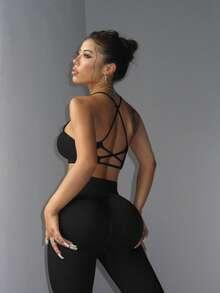 SHEIN Dewbera 女士无袖休闲舒适健身运动套装 - 彩色 - 查看 5