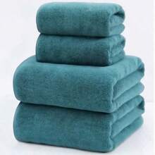 QIBHI 1/2/3PCS Towel Set: Ultra Soft & Highly Absorbent Bath, Hand, And Face Towels In Solid Colors. Perfect For Bathroom, Pool, Gym, Travel, And Home Salon Use. Ideal For Back To School Essentials, Spa Quality, Quick-Dry & Lightweight. Great As Guest Towels, Beach Towel, Fitness Towel. Bleach-Friendly For Everyday Luxury - Lake Blue - View 11