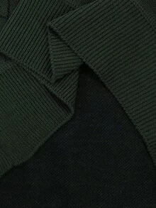 Manfinity Mode Men's Lightweight Half-Zip Knit Sweater Long Sleeve Pullover , Fall Winter - Army Green - View 6