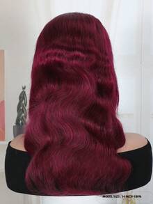 99j Burgundy Body Wave Human Hair Wigs 13*6 Transparent Lace Front Wig With Baby Hair Pre Plucked For Women Halloween Costumes