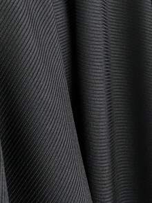SHEIN Unity 1 件女式二合一 V 领长袖针织衬衫修身百搭衬衫，秋季 - 黑與白 - 查看 6