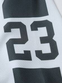 Aesthetic Post 男士撞色短袖休闲半拉链时尚夏季Polo衫高尔夫球衫学院风图案Polo衫巴黎衬衫橄榄球衫Polo衫，男士冬季服装，送给男友的完美礼物，街头潮流、校园及万圣节学院风Polo衫 - 白色 - 查看 4