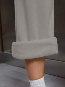 EMERY ROSE Women's Elastic Waist Thermal Lined Loose Fit Pants