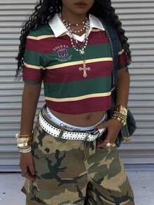 Rovax Áo ngắn tay ngắn, hai lớp, cổ chữ V, ôm sát, vai thường. - Nhiều màu - Xem 5