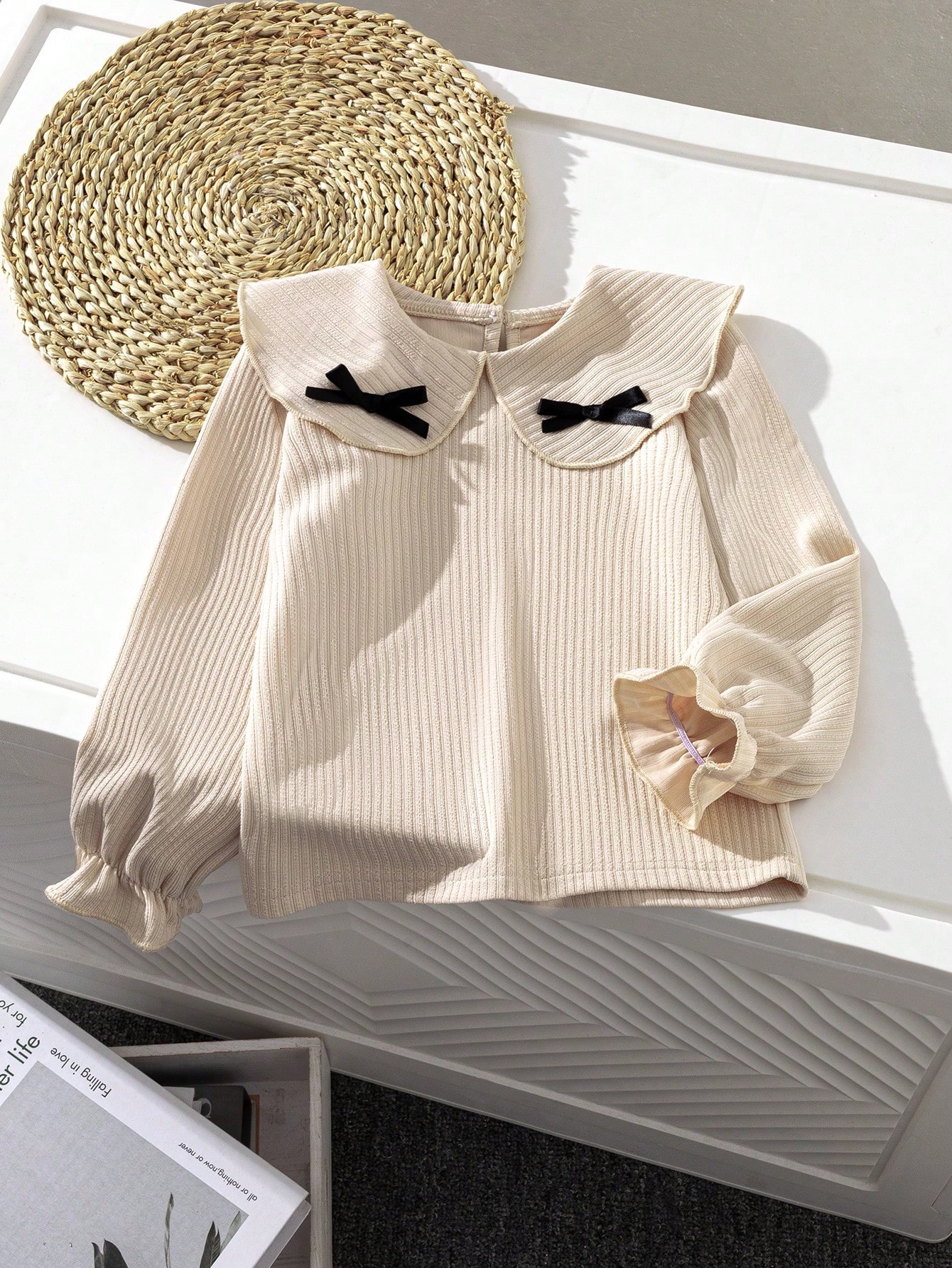 SHEIN Genkimix Kids تي شيرت أنيق بأكمام طويلة من ق...