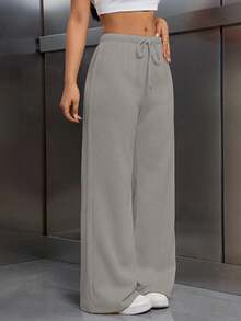 EMERY ROSE Women's Elastic Waist Thermal Lined Loose Fit Pants