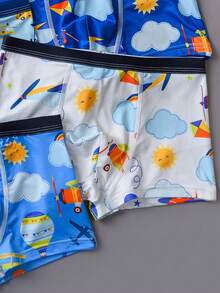 Set de 7 calzoncillos tipo bóxer cómodos y con diseños de dibujos animados lindos para niños preadolescentes - Multicolor - Ver 5