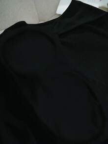 Comfortcana Black Square Neck Ruched Padded Bralette For Summer Travel & Vacation Back To School, Built-In Bra - Multicolor - View 5