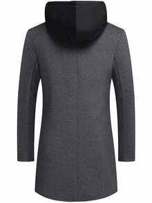 Manfinity Homme Men's Color Block Zip-Up Hooded Jacket, Autumn/Winter Men Long Coat Mens Coats Men Outerwear Man Dress Jacket Mens Clothing  Men Hooded Coat Men Dress Jacket Old Money Daily Leisure, Weekend Trips, Outdoor Activities, Travel Expeditions, Relaxed Work Environments Or Semi-Formal Occasions,Boyfriend/Husband Gift, Anniversary Gift Christmas Outfits