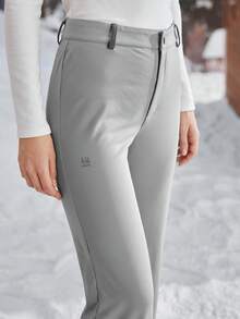 In My Nature 女士户外直筒宽松休闲运动裤，秋冬 - 灰色 - 查看 1