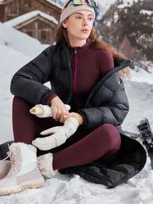 In My Nature Women's Solid Color Minimalist Outdoor Jumpsuit - Burgundy - View 8