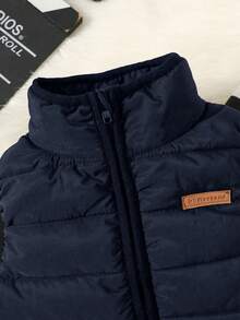 SHEIN 3 件套男婴服装，包括条纹套头衫、绗缝背心和休闲运动裤，适合婴幼儿秋冬装，6 个月至 3 岁