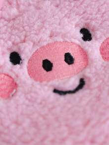 PETSIN 1 pieza Ropa universal para mascotas de gato y perro, abrigo grueso y lindo con orejas tridimensionales de cerdo rosa pequeño para otoño e invierno - Rosa - Ver 7