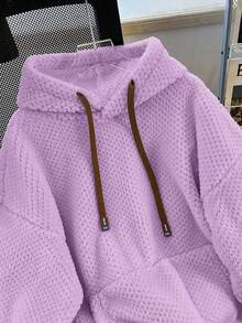 GlowEve 2025 高端小众毛绒保暖内衬卫衣，秋冬季，圣诞节 - 淡紫色 - 查看 5