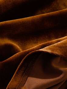 GlowEve Đầm dài tay màu nâu công sở dáng chữ A xếp ly nhung eo cho nữ, trang trí ngọc trai, vừa vặn, thanh lịch, thời trang đi làm hàng ngày, phong cách Pháp, cổ điển, đa năng, tiệc Giáng sinh, năm mới, ngày lễ, công sở, mùa thu/đông - màu nâu - Xem 6