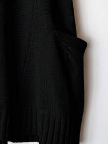 EMERY ROSE New Solid Color Knit Vest Top, Minimalist European And American Style, Versatile And Fashionable - Black - View 5