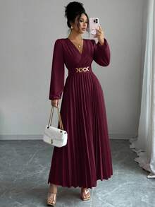 Elenzga 优雅百褶连衣裙，适合返校、生日、婚礼