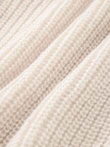 INAWLY 2pcs/Set Spring Lantern Sleeve White Blouse & Loose Fitting Open Front Cardigan For Women Fall Winter Cloth For Women - Apricot - View 6