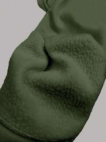 EMERY ROSE 女式松紧腰抽绳保暖内衬宽松裤 - 軍綠色 - 查看 7