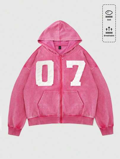 Street Life Men's Distressed Applique Embroidered  Sweatshirt, Streetwear