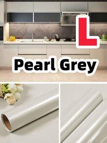 1 卷自粘式家具翻新防水加厚彩绘壁纸，珍珠光，适用于厨房橱柜、衣柜、纯色 PVC 壁纸剥离和粘贴壁纸