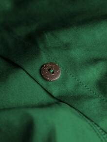 EMERY ROSE Áo khoác dài có mũ trùm đầu cỡ lớn thường ngày có túi lớn - màu xanh lá - Xem 4