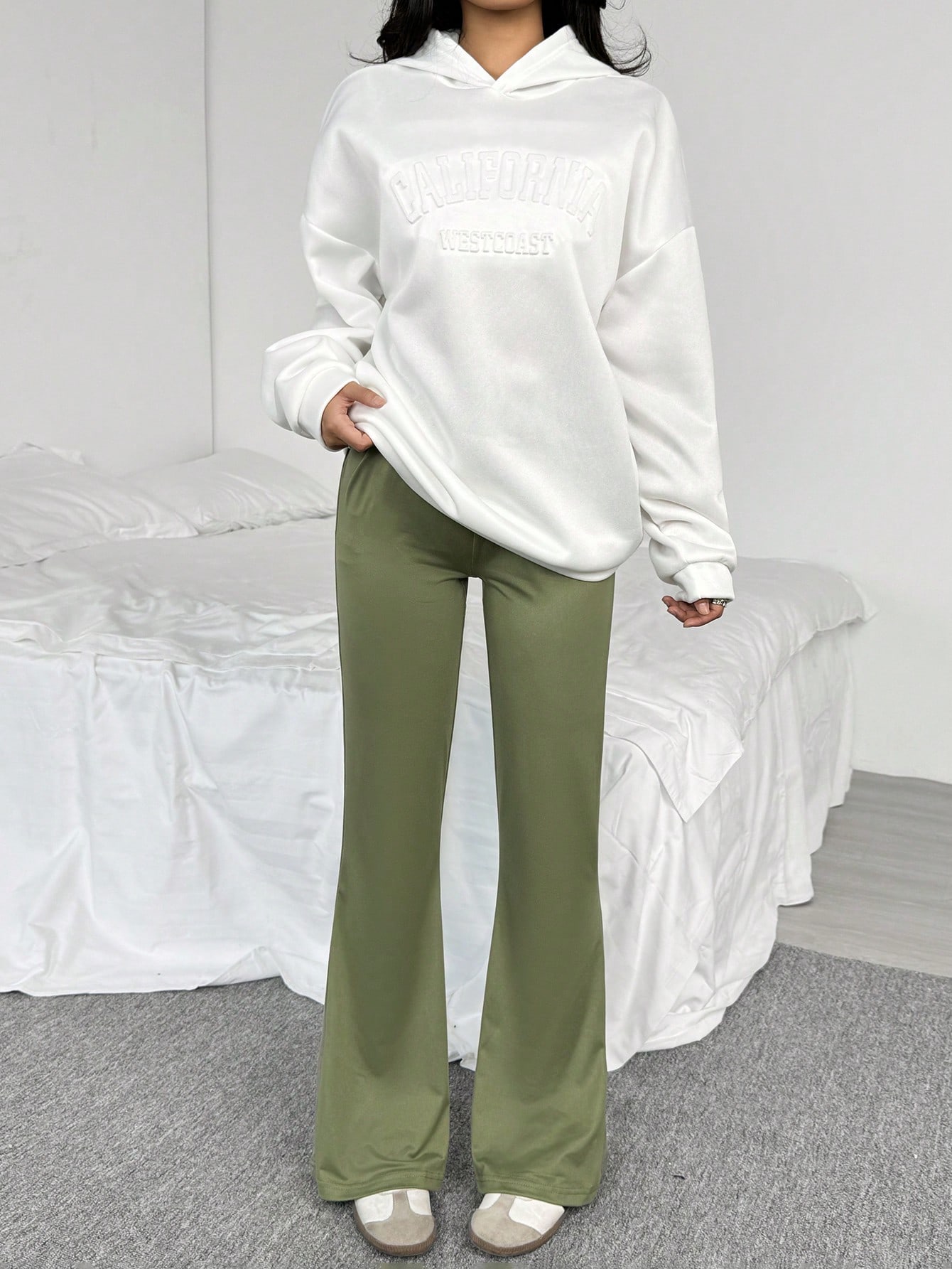 مجموعة بنطلون وهوديي مطبوع بأسماء المدن 3D للمراهق...