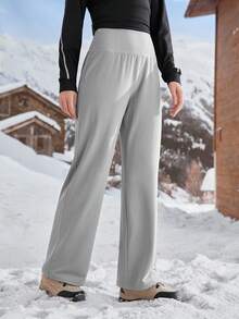 In My Nature 女式宽松休闲户外运动裤，带口袋，秋冬 - 灰色 - 查看 6