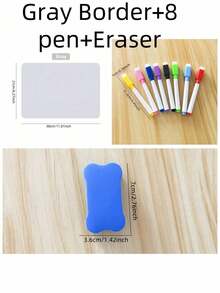 SHEIN 1 szt. Tablica suchościeralna zmazywalna do pisania A4 Biuro Zostaw wiadomość Ważna wiadomość Zapis 7-kolorowa tablica suchościeralna - Wielokolorowe - Zobacz 26