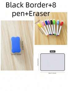 SHEIN 1 szt. Tablica suchościeralna zmazywalna do pisania A4 Biuro Zostaw wiadomość Ważna wiadomość Zapis 7-kolorowa tablica suchościeralna - Wielokolorowe - Zobacz 21